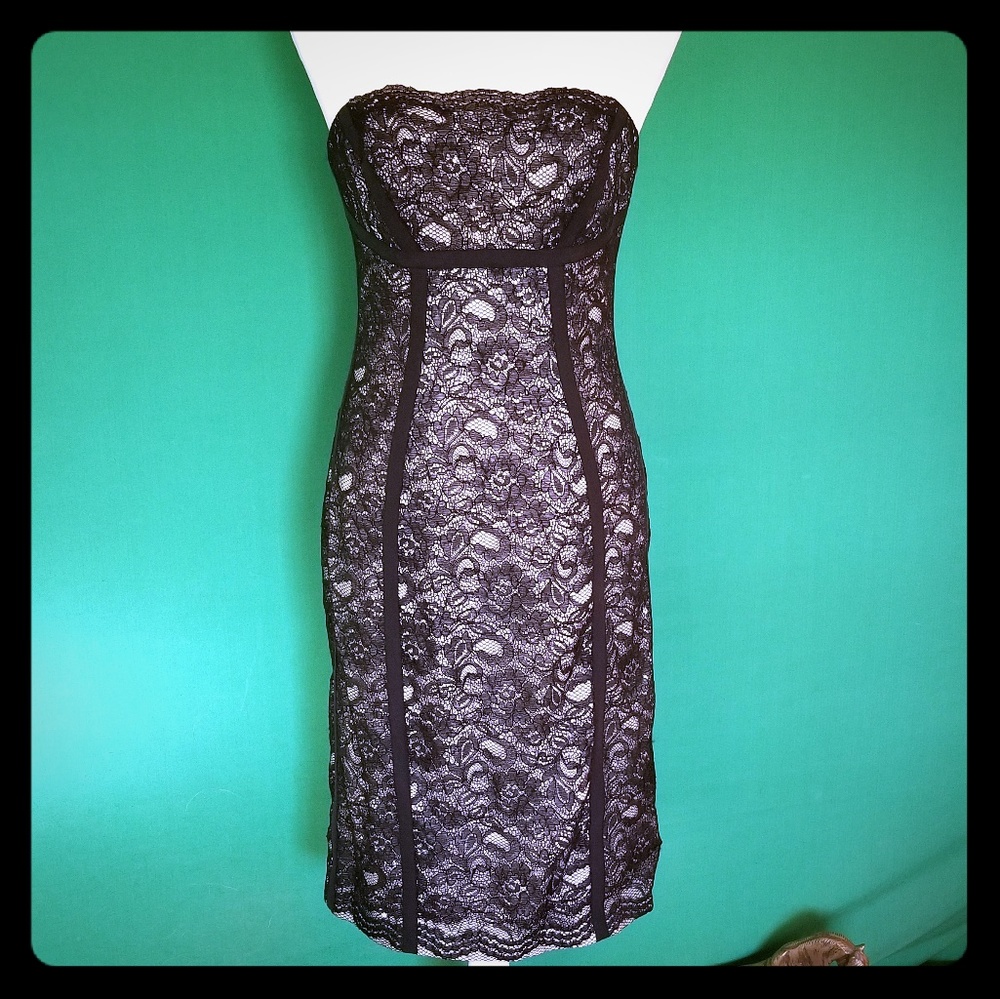 Beautiful VInt.Angel Sanchez Strapless Lace  Dress